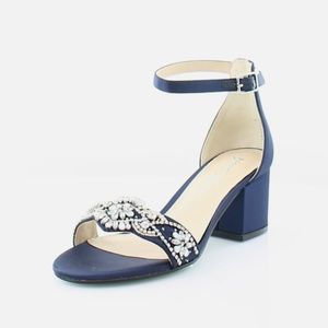 Betsey Johnson Mel Navy Jeweled Shoes size 10